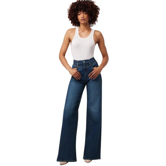$248 Joe’s Jeans The Goldie High Rise Palazzo - Dark Wash - 27 - Picture 1 of 10